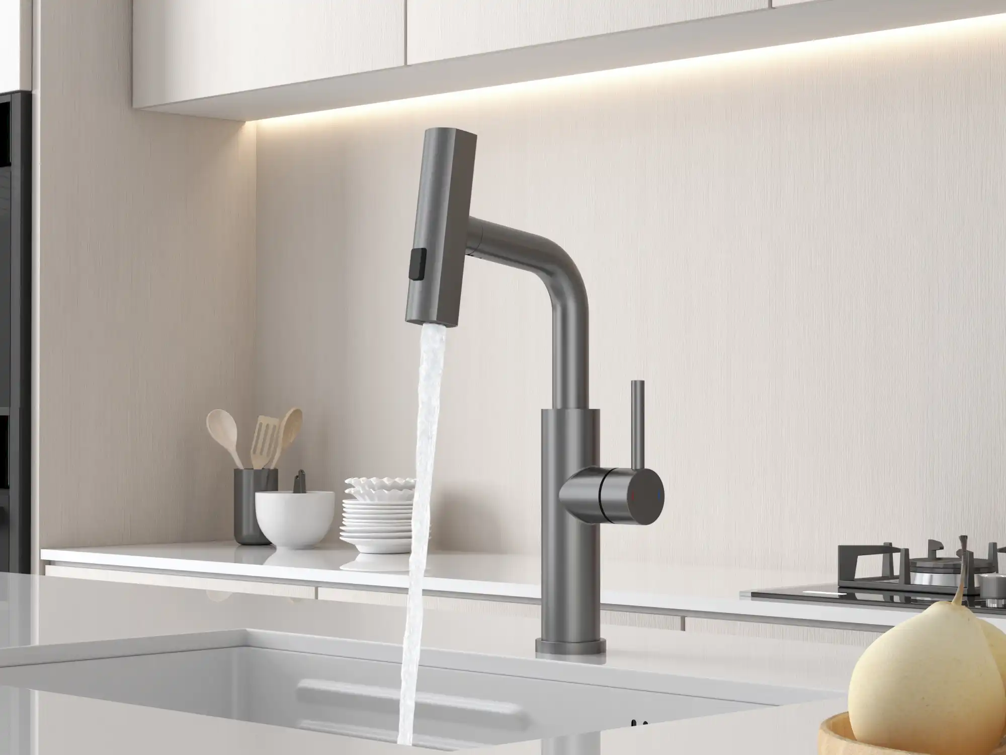 Backer RAF 3281 GUN GREY Кухонный кран Backer RAF 3281 GUN GREY Кухонный кран