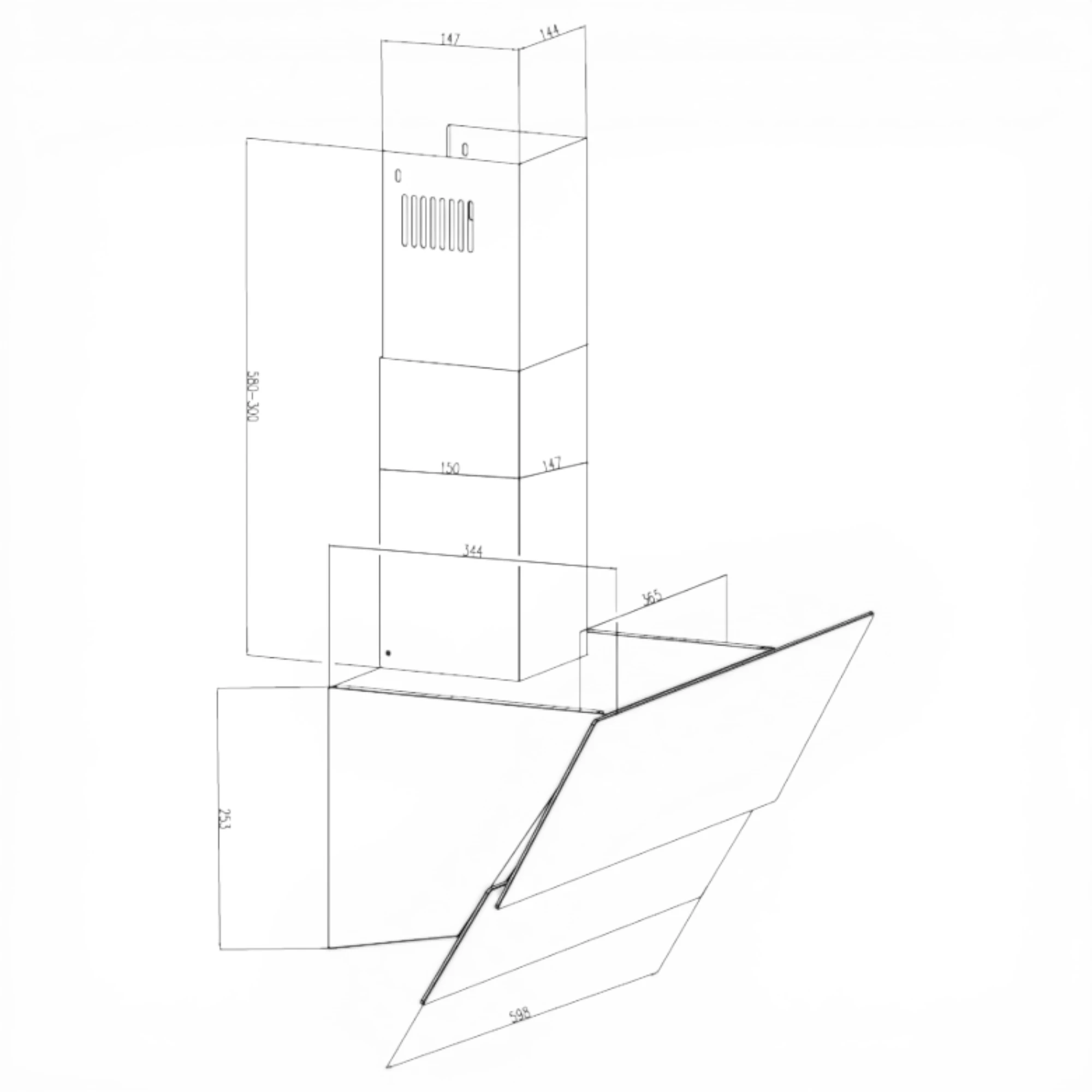 SLOPE 60M (750) BL GL Backer Hota Backer SLOPE 60M (750) BL GL Backer Вытяжка SLOPE 60M (750) BL GL Backer Hota Backer SLOPE 60M (750) BL GL Backer Вытяжка