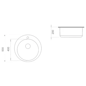 Tornado SOLEI D 500 Black Кухонная мойка TORNADO Tornado SOLEI D 500 Black Кухонная мойка TORNADO