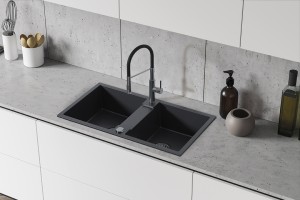 Backer NONA DUO BLACK 800x440 Backer Кухонная мойка Backer NONA DUO BLACK 800x440 Backer Кухонная мойка