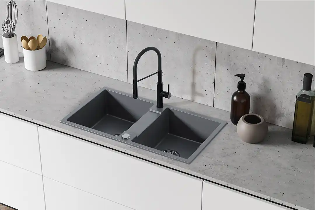 Backer NONA DUO GREY 800x440 Backer Кухонная мойка Backer NONA DUO GREY 800x440 Backer Кухонная мойка